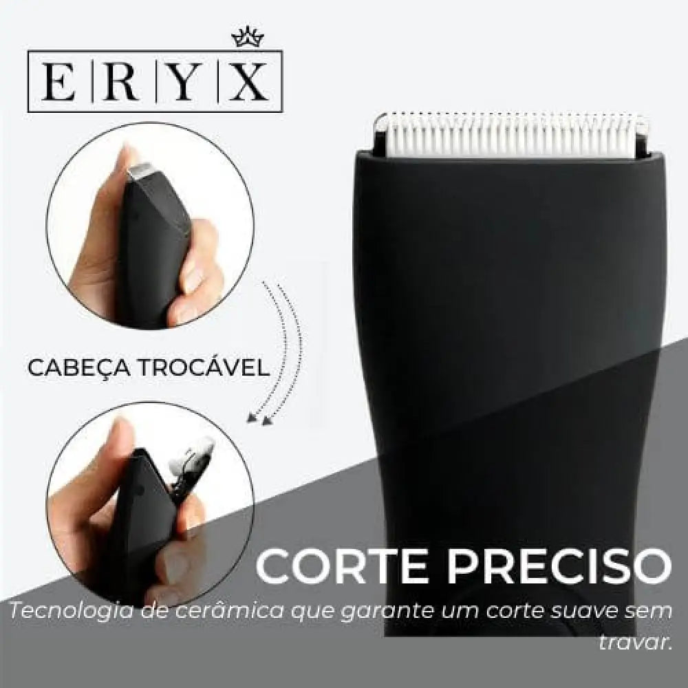 Máquina De Cortar Cabelo E Aparador Pelos A Prova Água Ergonômico Eryx Adp002