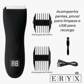 Máquina De Cortar Cabelo E Aparador Pelos A Prova Água Ergonômico Eryx Adp002