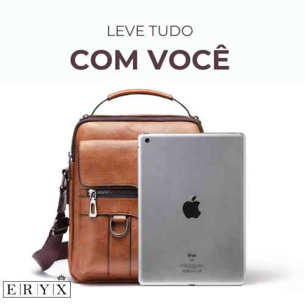 Bolsa Transversal Masculina Em Couro Legítimo Sbe003