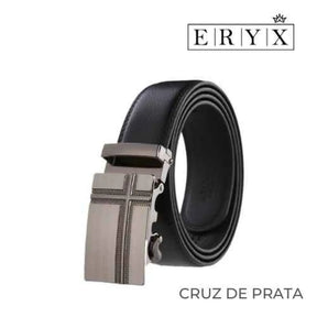 Cinto Social Masculino Com Fivela Automática Cruz - De Prata Ccm013