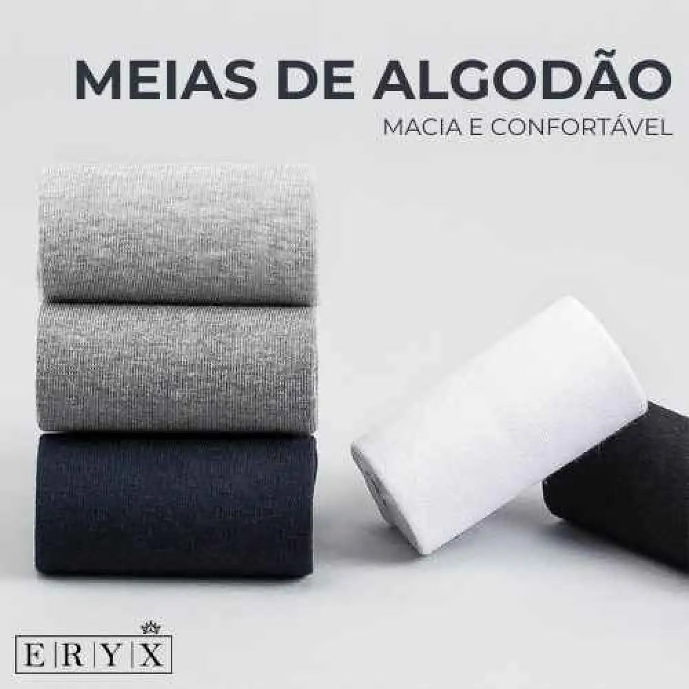 Kit 10 Pares De Meias Algodão Eryx Kme001