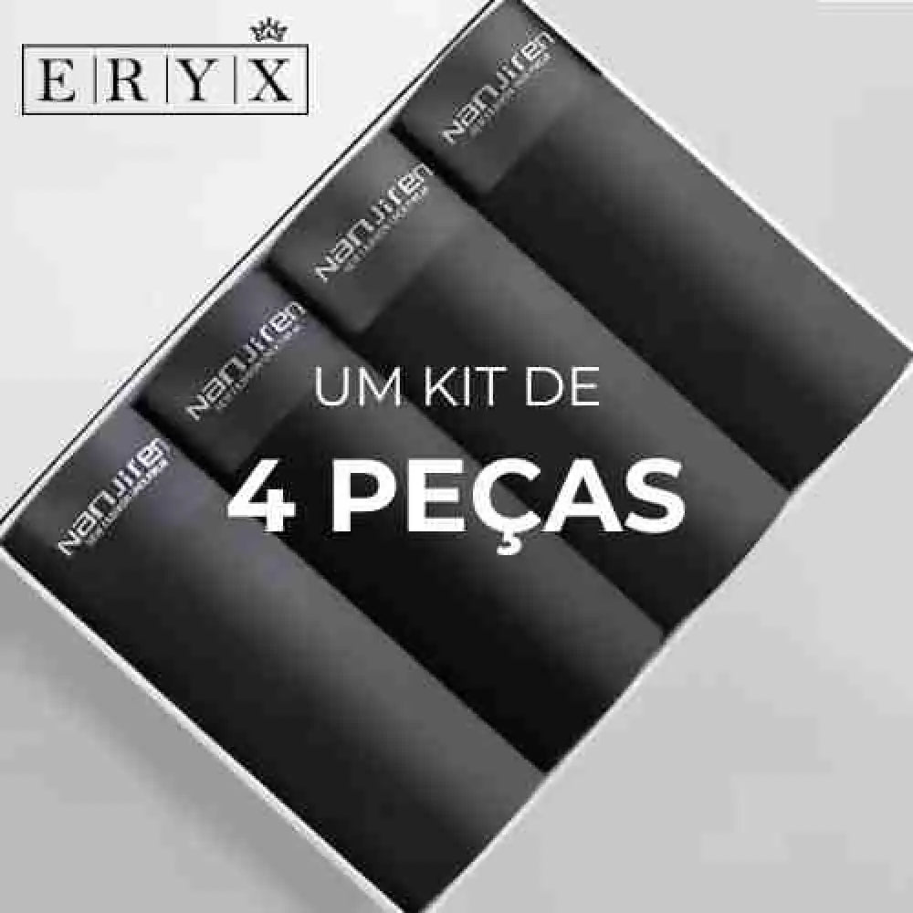 Kit De Cuecas Boxer Seda Com 4 Pcs Kce002