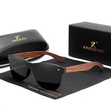 Óculos Masculino De Madeira Luxo Eryx Original Kingseven / Preto Om0004